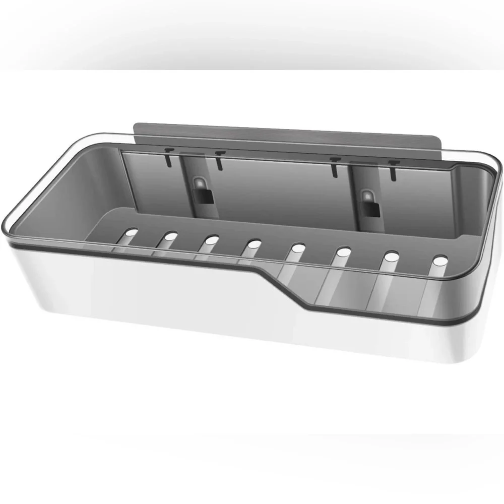 DEVICO No Drilling Plastic Shower Caddy,